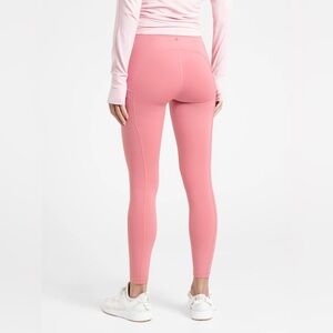 Athleta Ultimate Stash Pocket Tight leggings small side pink long high rise